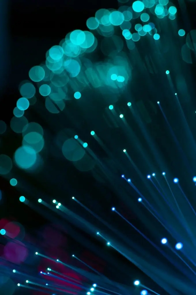 Fiber optic cables representing fast and secure network infrastructure
