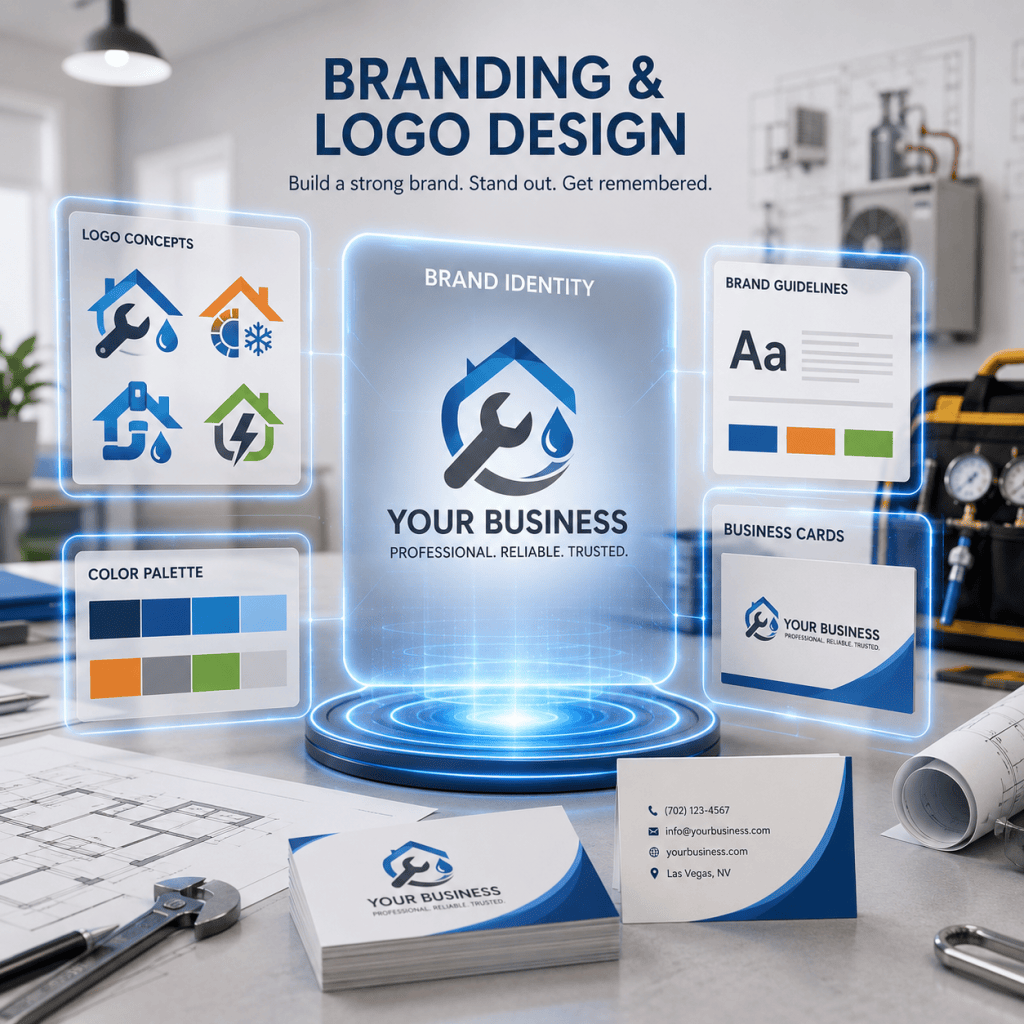 Professional branding and logo design helping new service businesses establish a recognizable brand identity.